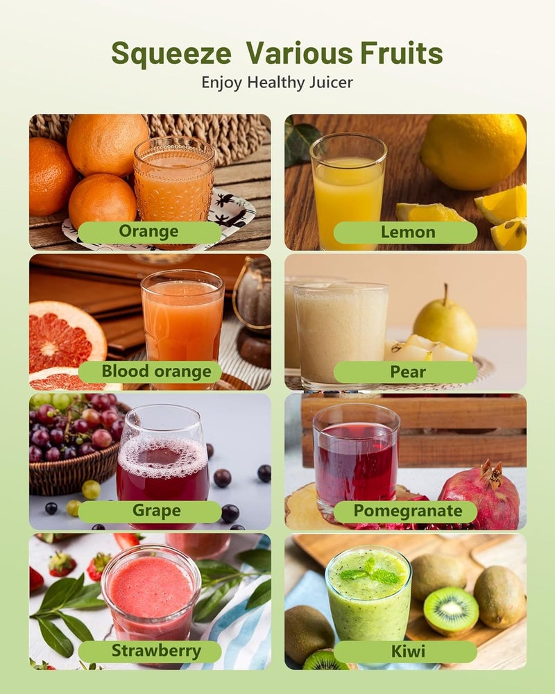 KEENSTAR Electric Citrus Juicer, Automatic Orange Juicer Squeezer with Power Cord, Portable Juicer with Cleaning Brush for Lemon, Grapefruit, High Juice Yield, One Touch Operation, Easy to Clean - Image 4